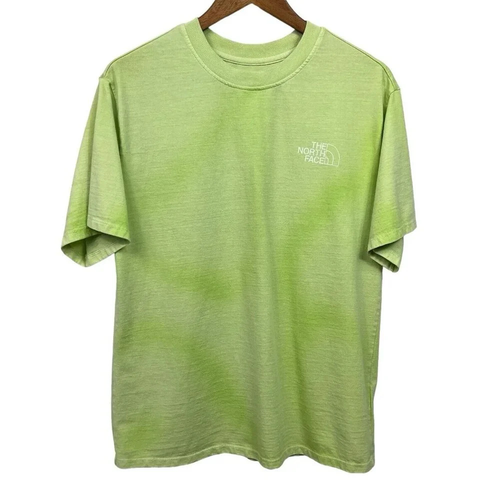 The North Face Womens Green Tie Dye Cotton Blend T-Shirt Size Medium